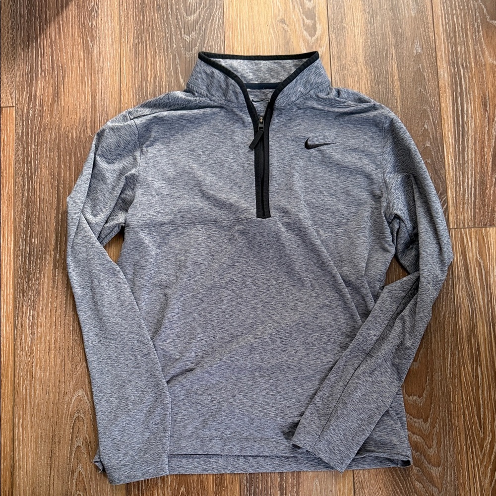 Nike Men's Heather Gray Quarter-Zip Pullover